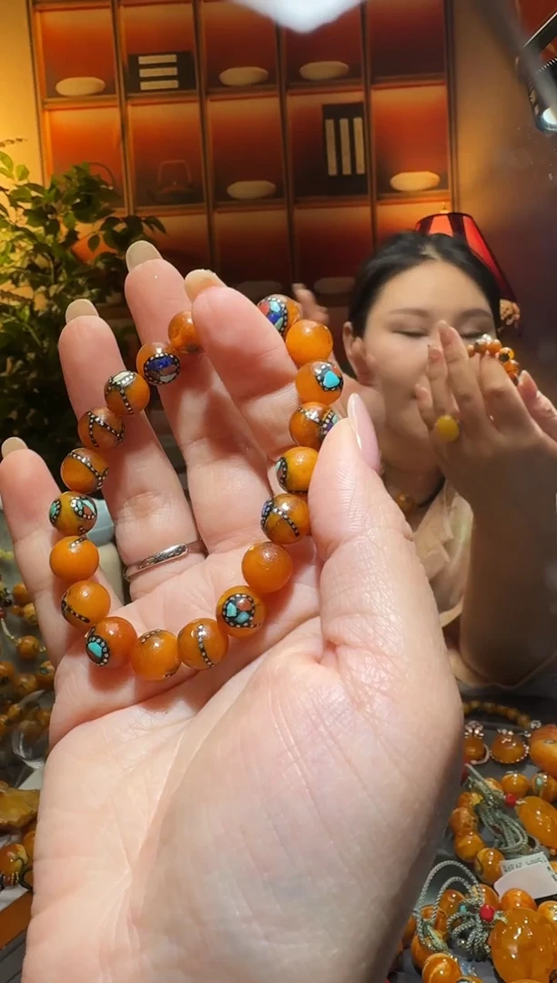 蜜蜡颈饰未镶嵌2431天然蜜蜡珠宝奇石全都保真