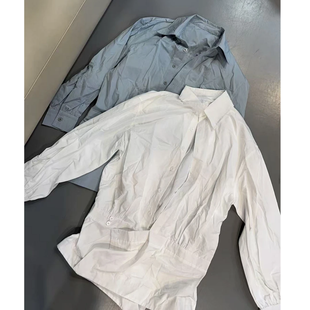 【文乐乐】夏季新款韩版高级气质时尚休闲潮流文艺风衬衫923