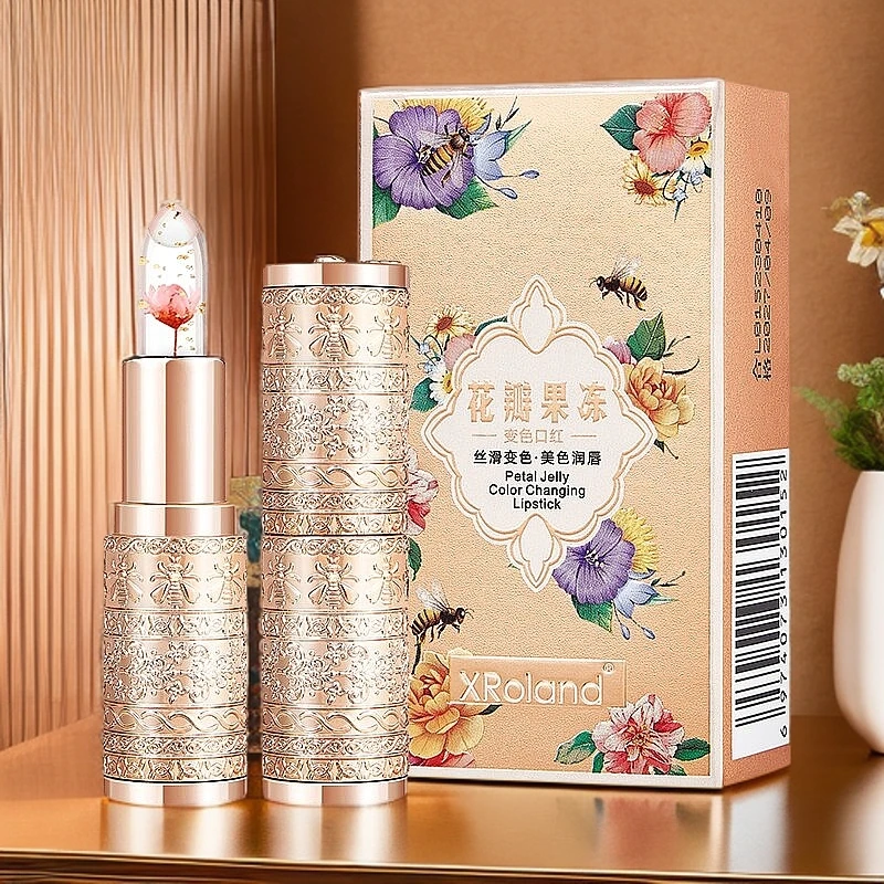 花瓣果冻变色口红