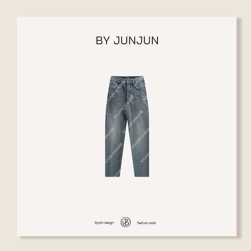 ByJunjun【土耳其蓝牛】高定面料休闲牛仔裤