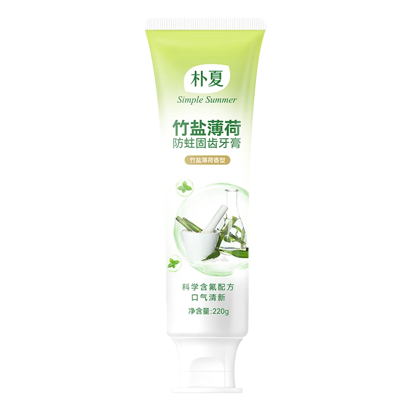 朴夏竹盐薄荷防蛀固齿牙膏220g