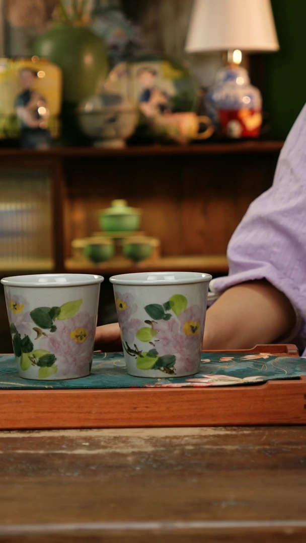 瓷片景德镇纯手工釉下彩精品茶具