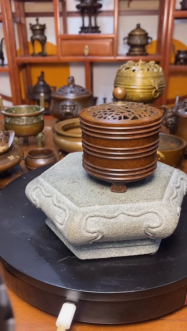 苏工 普工精品铜 摆件熏香炉/摆件