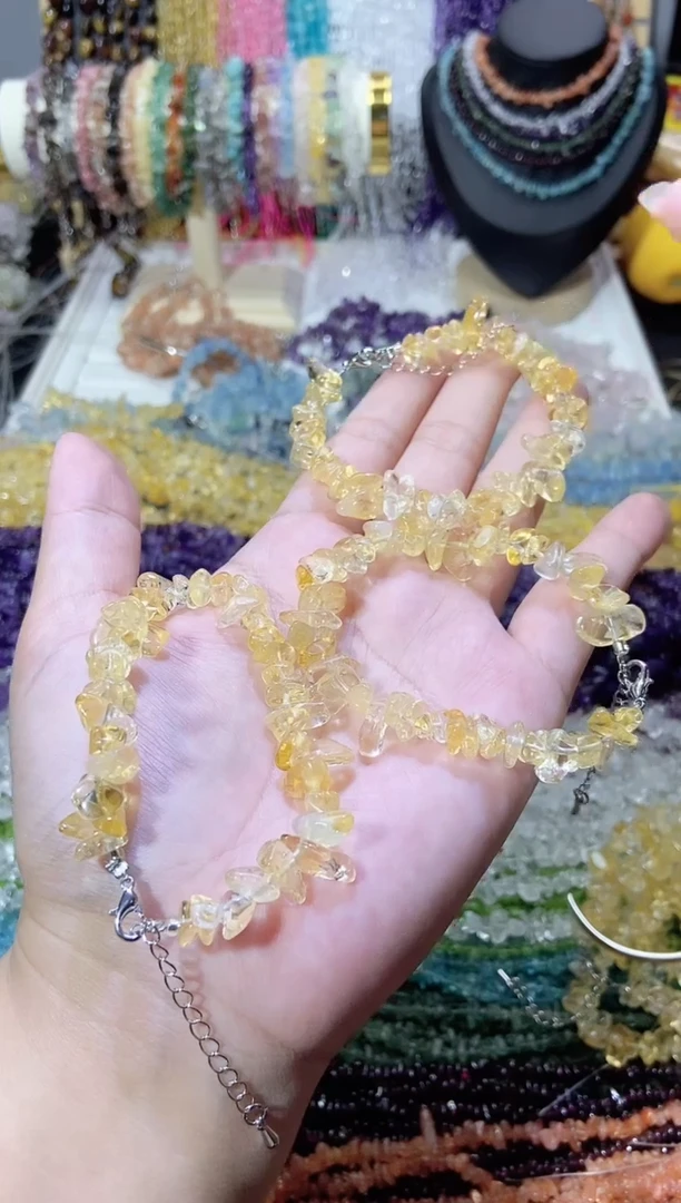 未镶嵌珠宝半成品水晶黄水晶手链