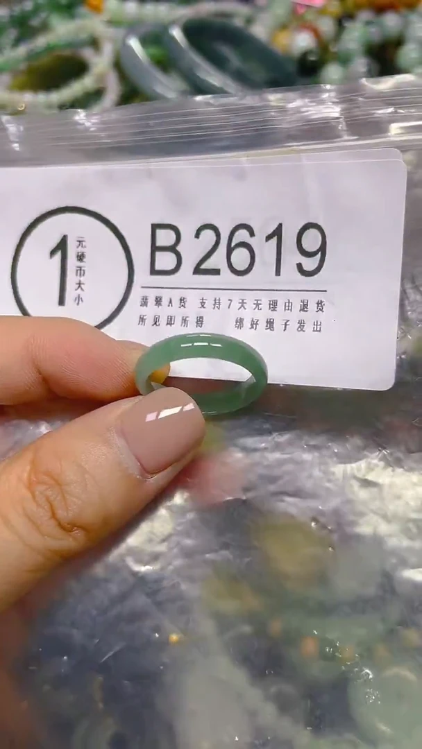 颈饰未镶嵌翡翠19mm/ B /翡翠A货，一件也是批发价