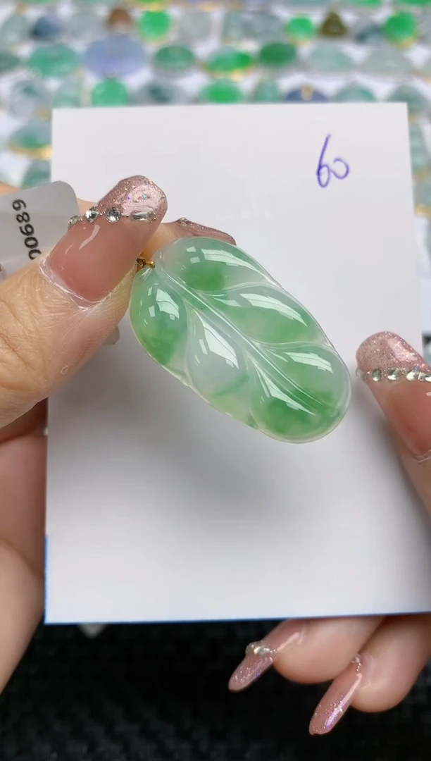 【闪购商品】翡翠颈饰18K金镶嵌天然A货翡翠 60