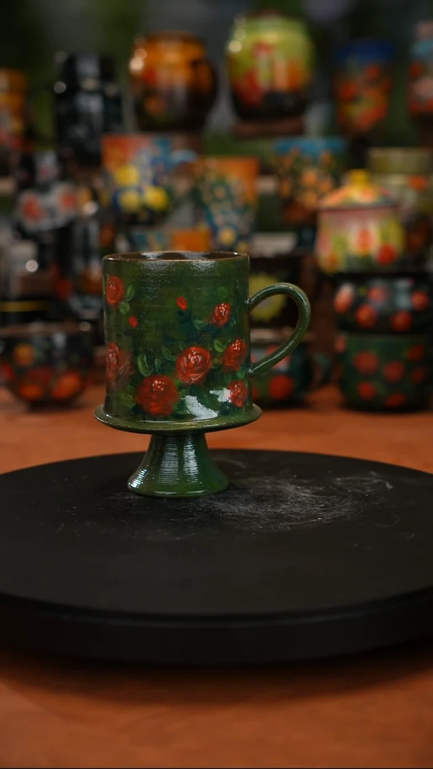 紫砂油画手绘釉下彩