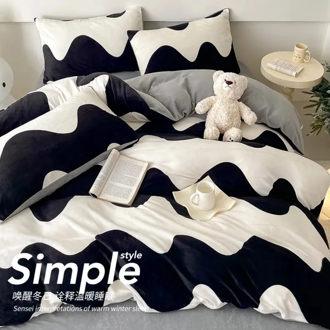 【免费试睡15天】波浪牛奶绒双面绒秋冬被