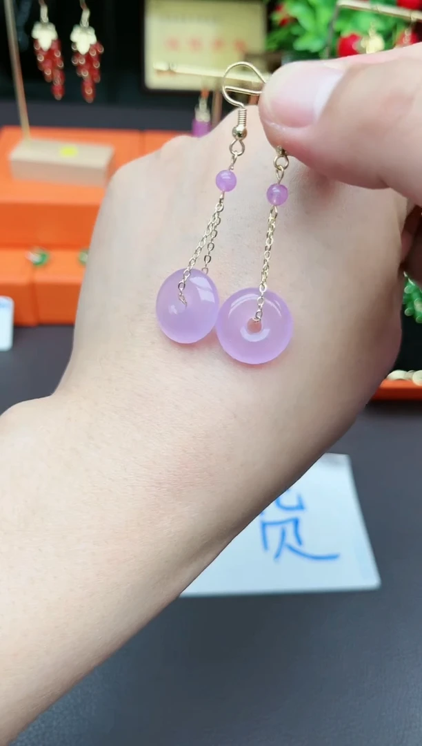 玛瑙/玉髓耳饰银S925镶嵌102000