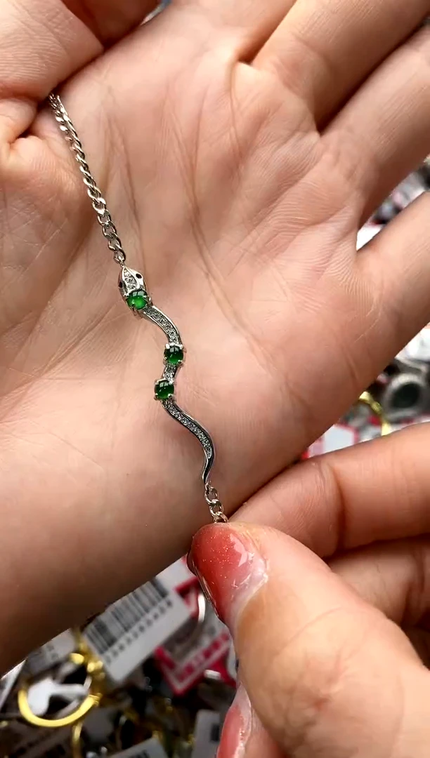 【闪购商品】翡翠戒指银S925镶嵌55555555    7