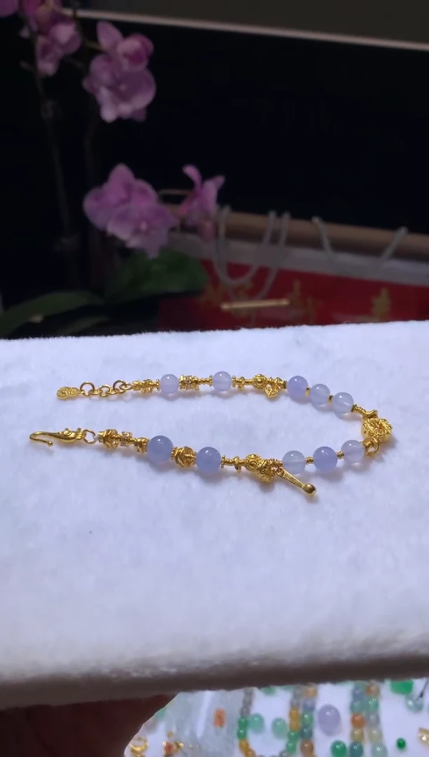 未镶嵌定制翡翠6~6.5珠链