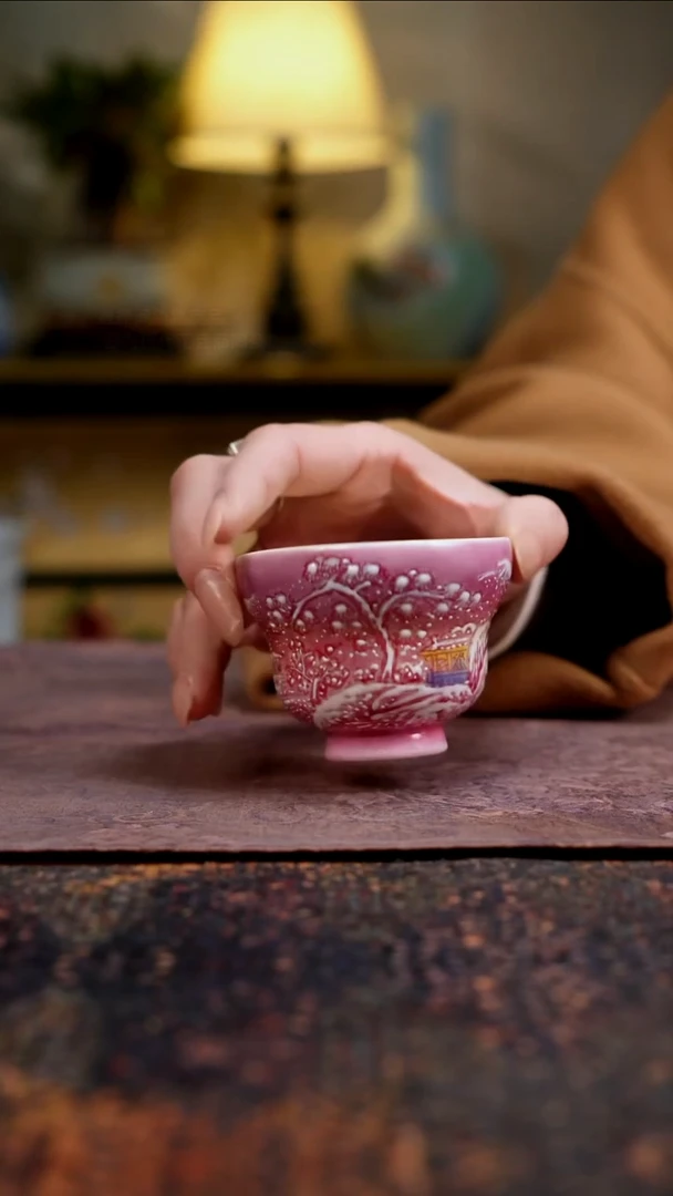 杯景德镇陶瓷杯碗柴烧多人