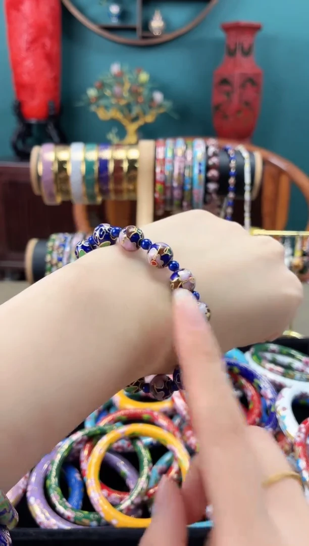 景泰蓝手串宝蓝色