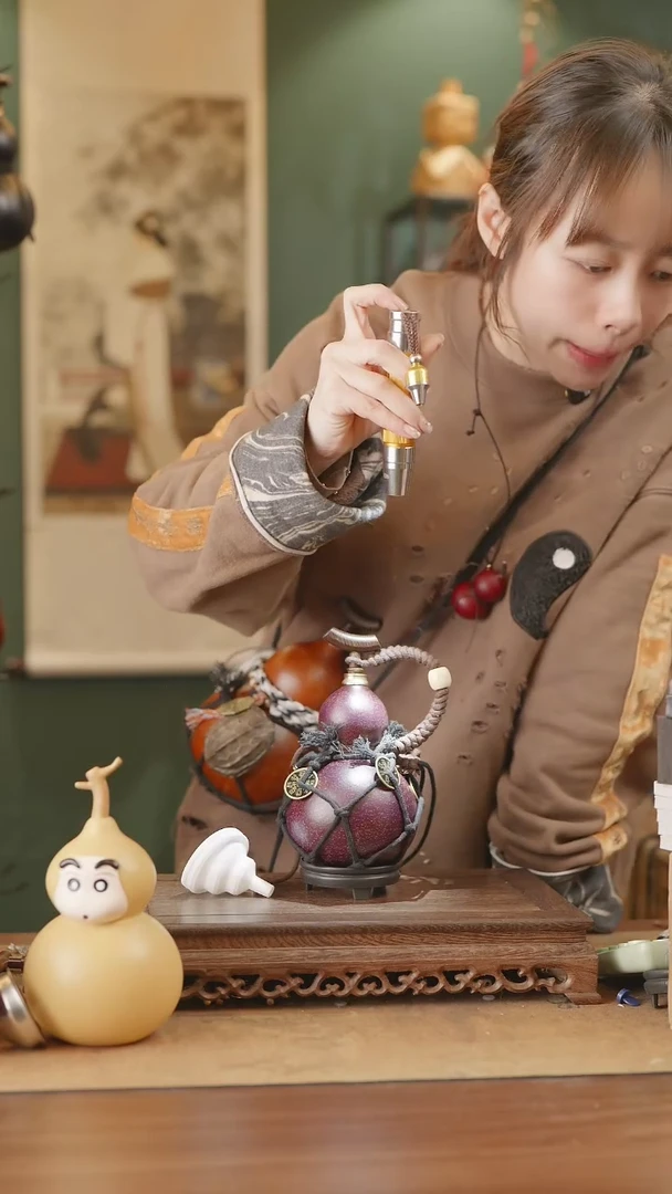 【闪购商品】329号精品天然大漆工艺防渗内胆酒葫芦~