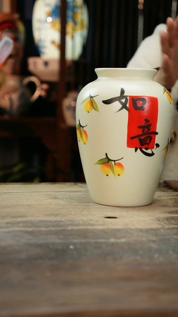 【闪购商品】瓷片景德镇纯手工釉下彩精品花瓶