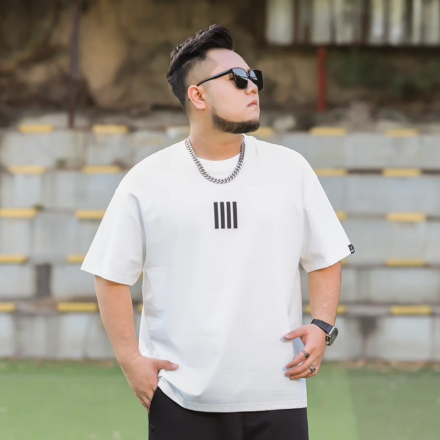 夏季男士短袖半袖百搭宽松T恤大码男装印花宽松潮流简约PB520803