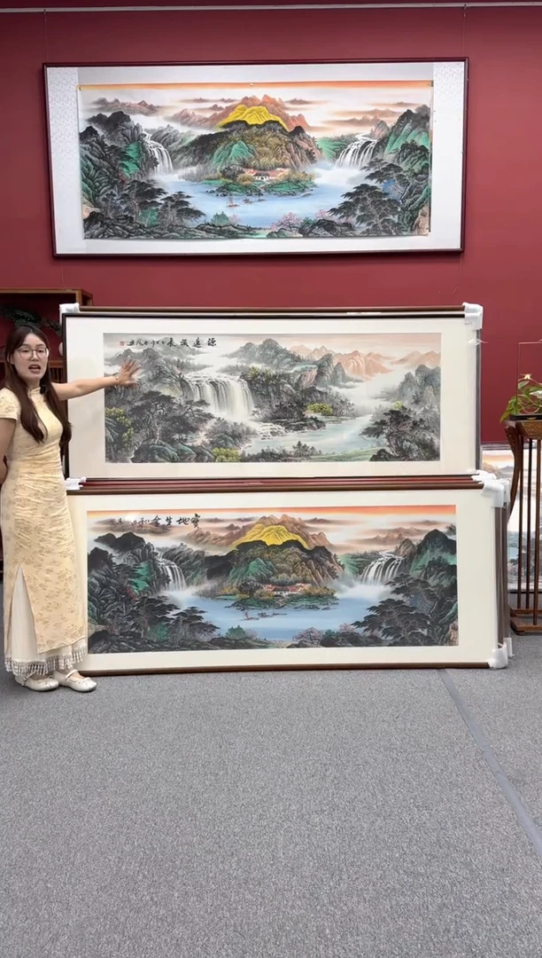 国画手绘  源远流长  219*88