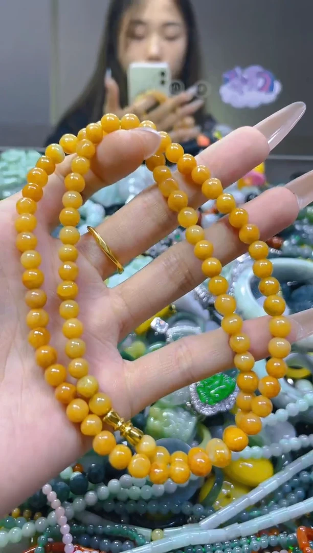 翡翠未镶嵌颈饰6MM/X/翡翠A货，一件也是A批发价