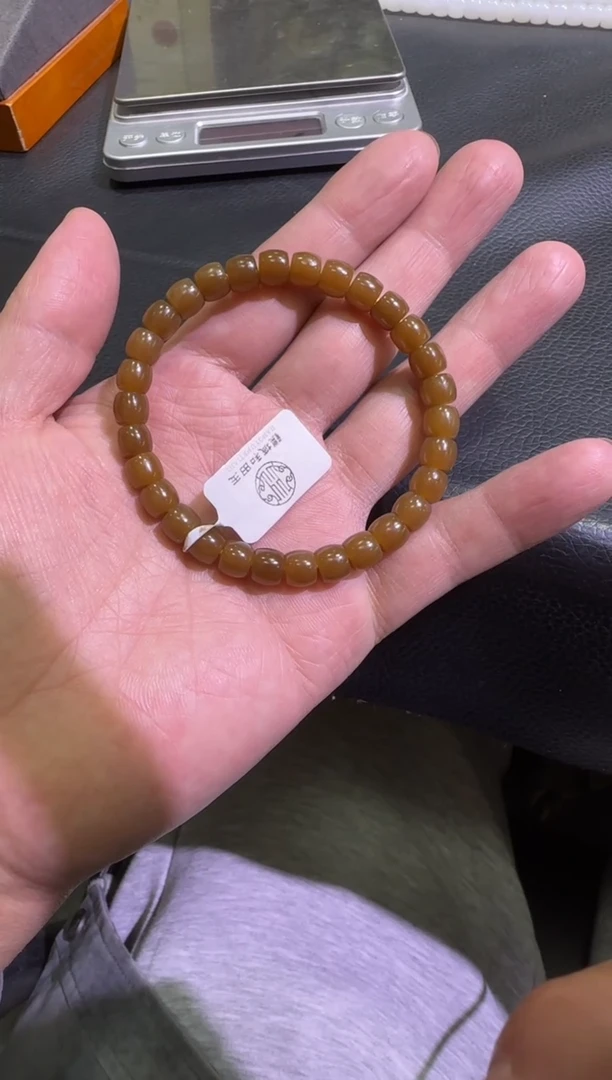 未镶嵌手串和田玉金山老红糖手串（产地直发）