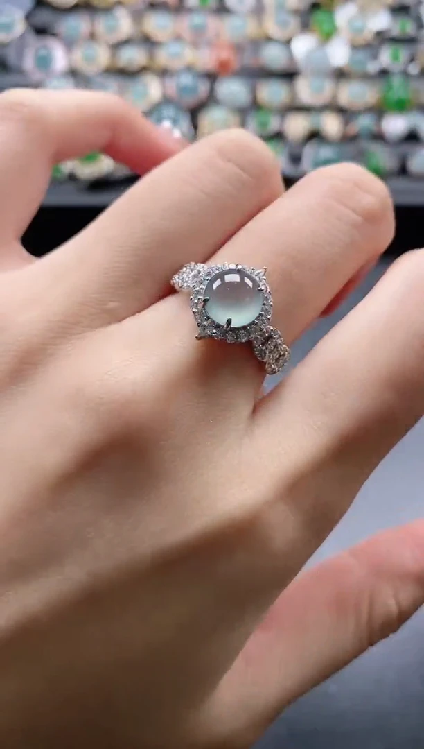 【闪购商品】翡翠戒指银S925镶嵌5151-20