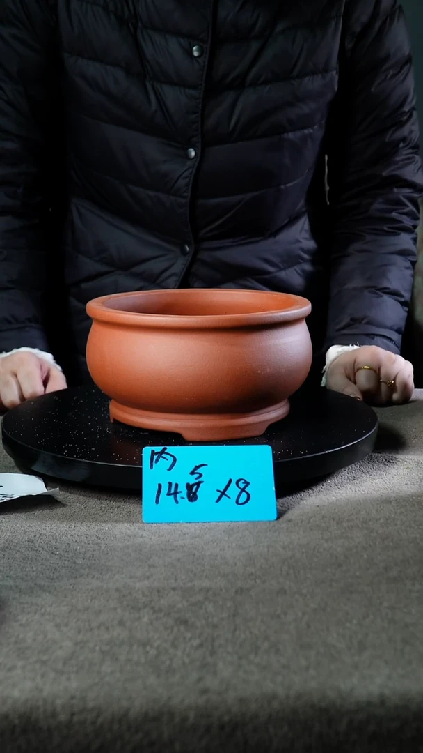 宜兴紫砂花盆小盆