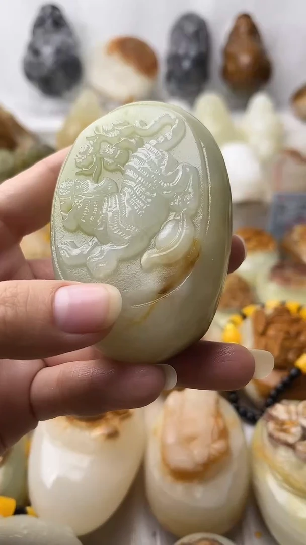 石材古青石棉纹正常不退换虎微瑕