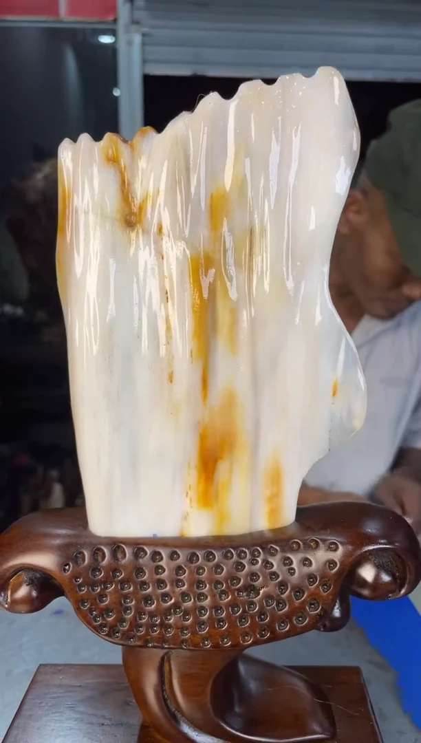 未镶嵌摆件硅化玉7