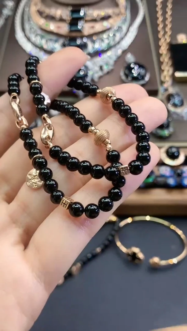 18K金镶嵌手串翡翠C98 多样性一件发货 -定制款