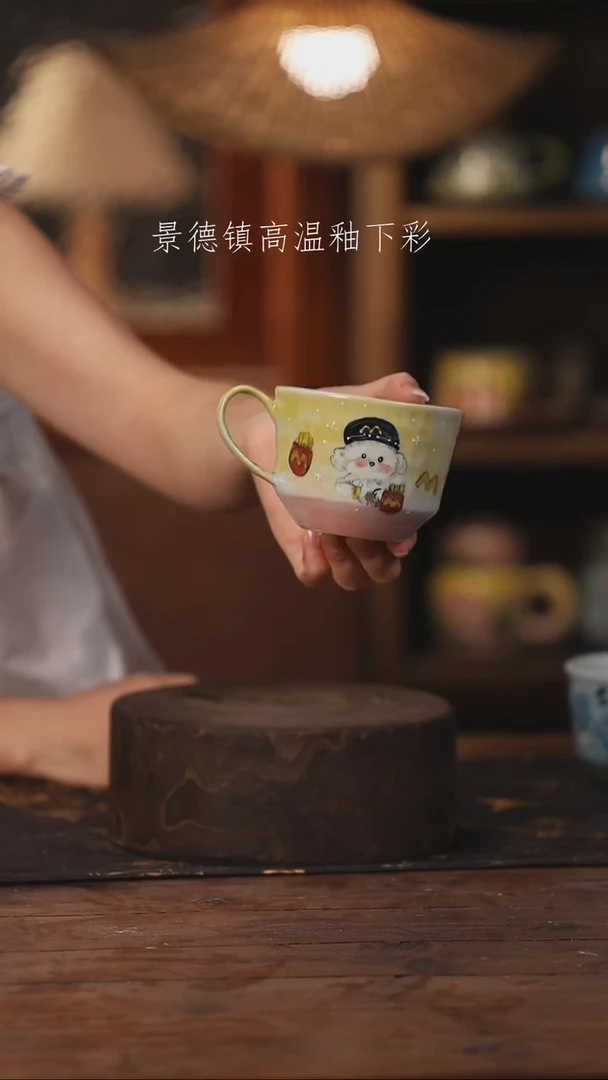 陶瓷景德镇高温釉下手绘陶瓷503