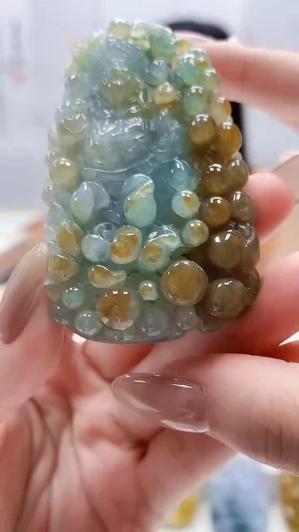未镶嵌定制翡翠4852lr-毛货挂件62