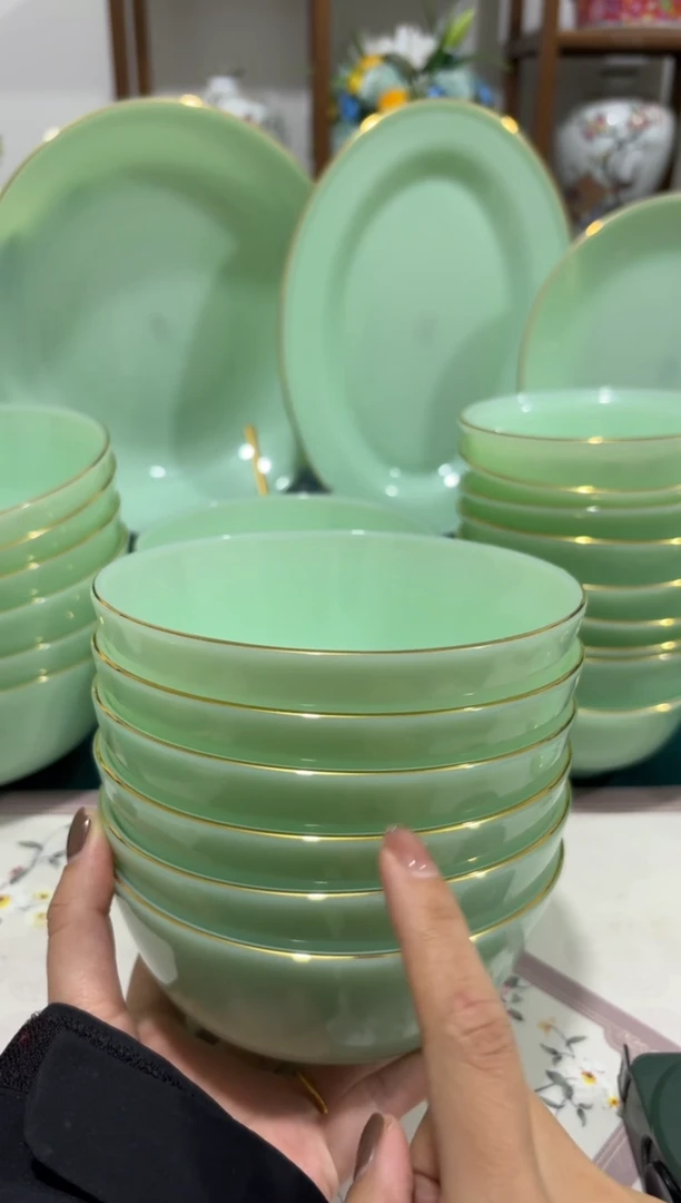 5.5英寸玉瓷碗6个口径13.8厘米