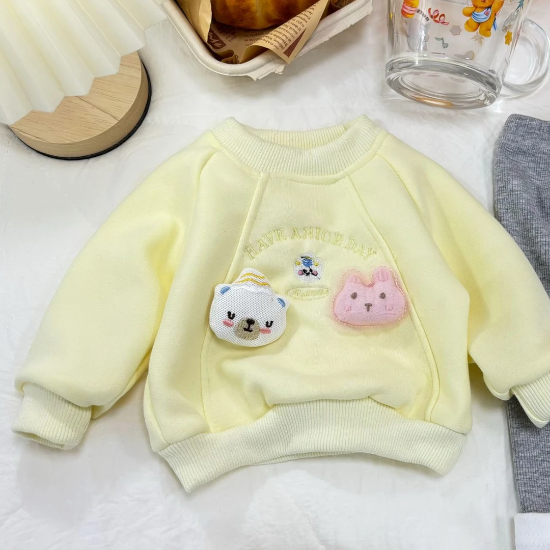【黄油小熊】2025年春秋立体小熊小兔儿童女宝休闲卫衣ZS-J-C115
