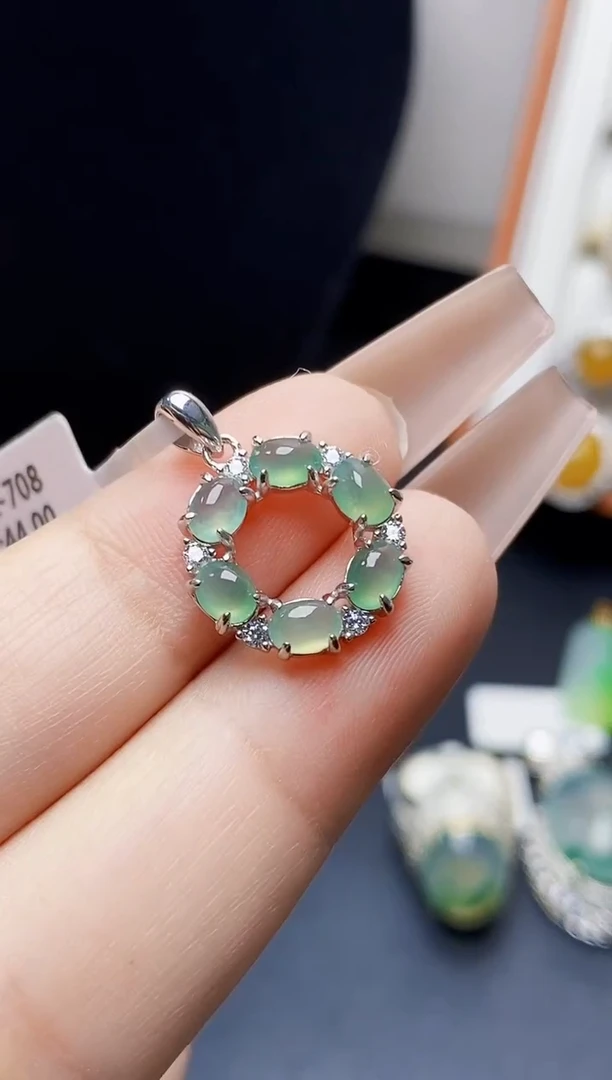 银S925镶嵌戒指翡翠3616