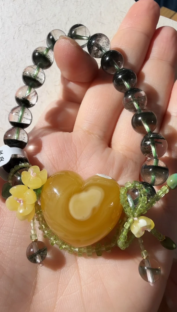 【闪购商品】蜜蜡手链未镶嵌蜜蜡爱心手链