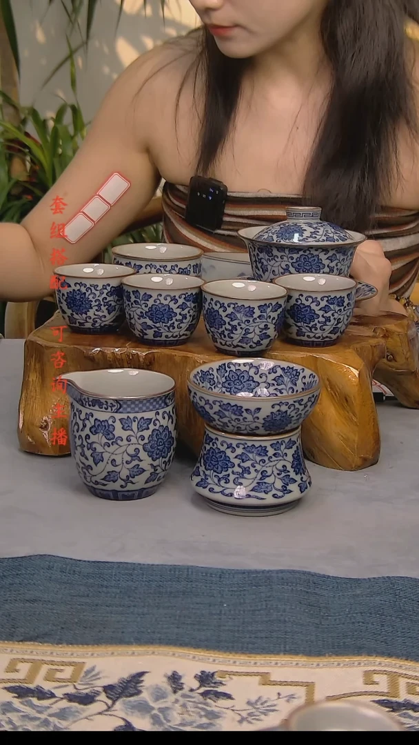 简装家用款8件套 老陶泥开片纹陶瓷茶具