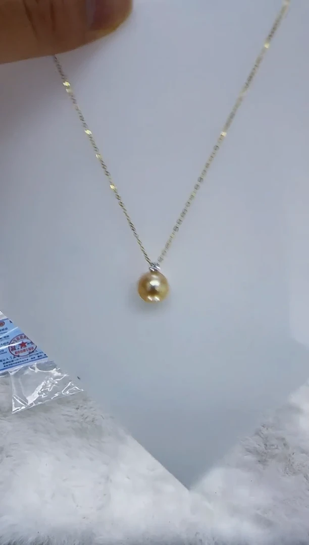 18K金镶嵌海水珍珠DA金珠吊坠11  ss178