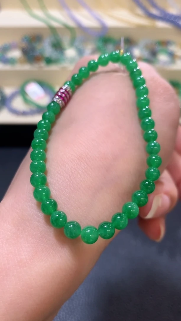 18K金镶嵌手串翡翠z161