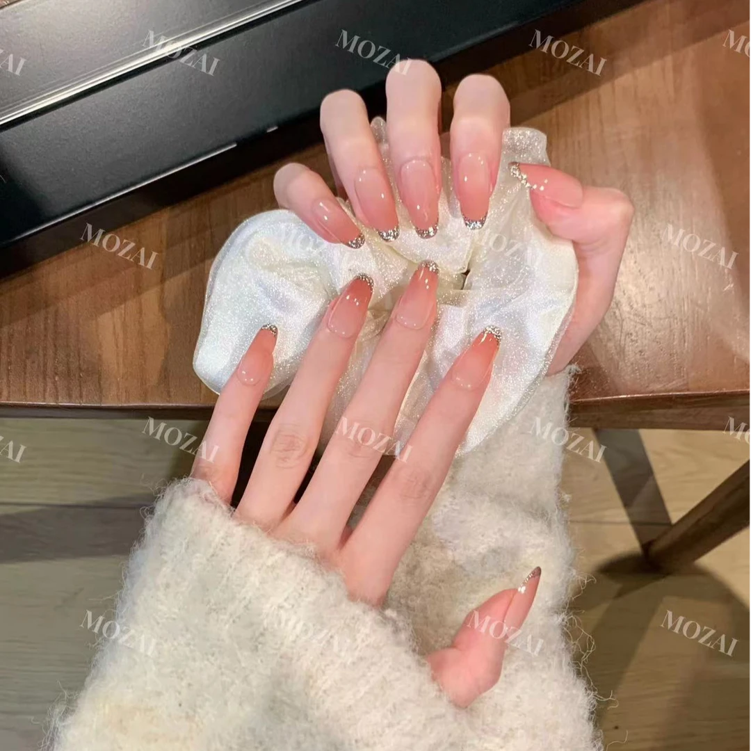 茉哉一珞【海棠未眠】纯手工定制美甲拆卸穿戴甲A2973