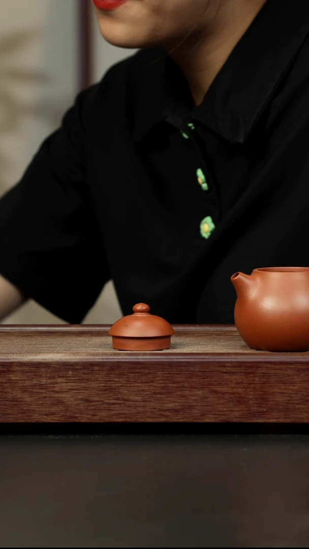 紫砂茶壶大红泥许愿盒