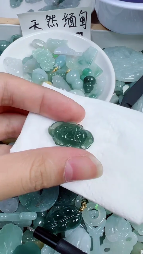 散珠翡翠37号链接，A货翡翠