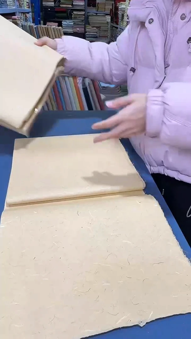纯手工30*180cm25张仿古色皮麻纸