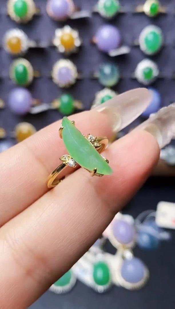 银S925镶嵌戒指翡翠2511