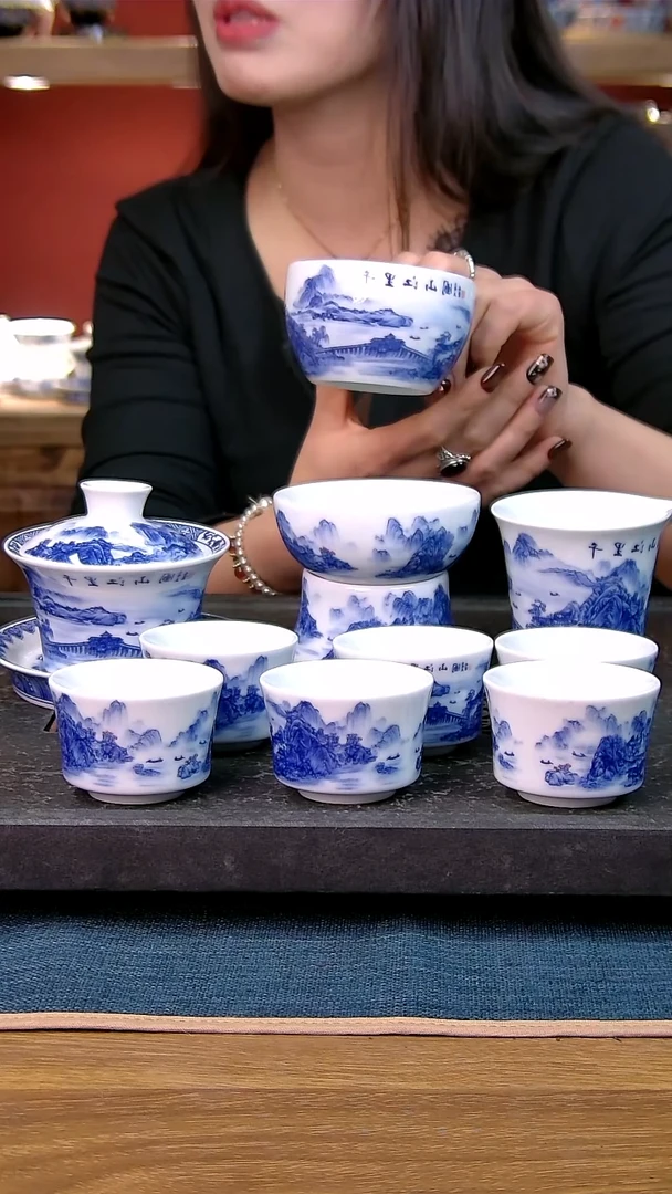 简装家用款10件套 白瓷陶瓷茶具