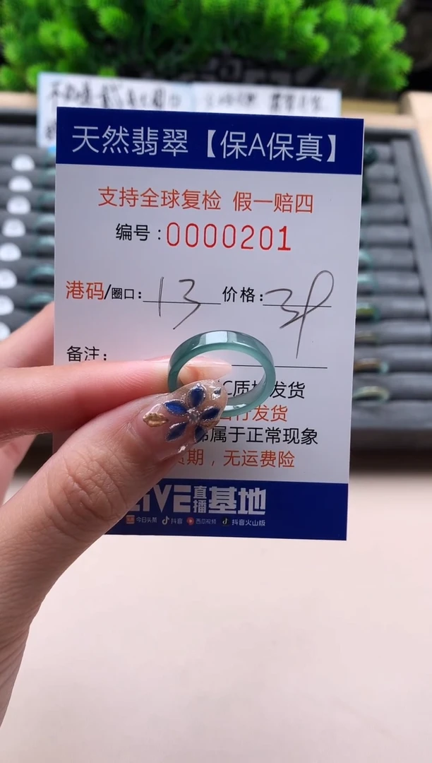 未镶嵌戒指翡翠天然  201