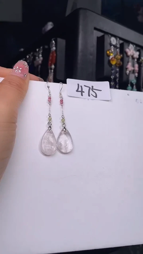 银S925镶嵌耳饰紫晶喜欢拍微瑕