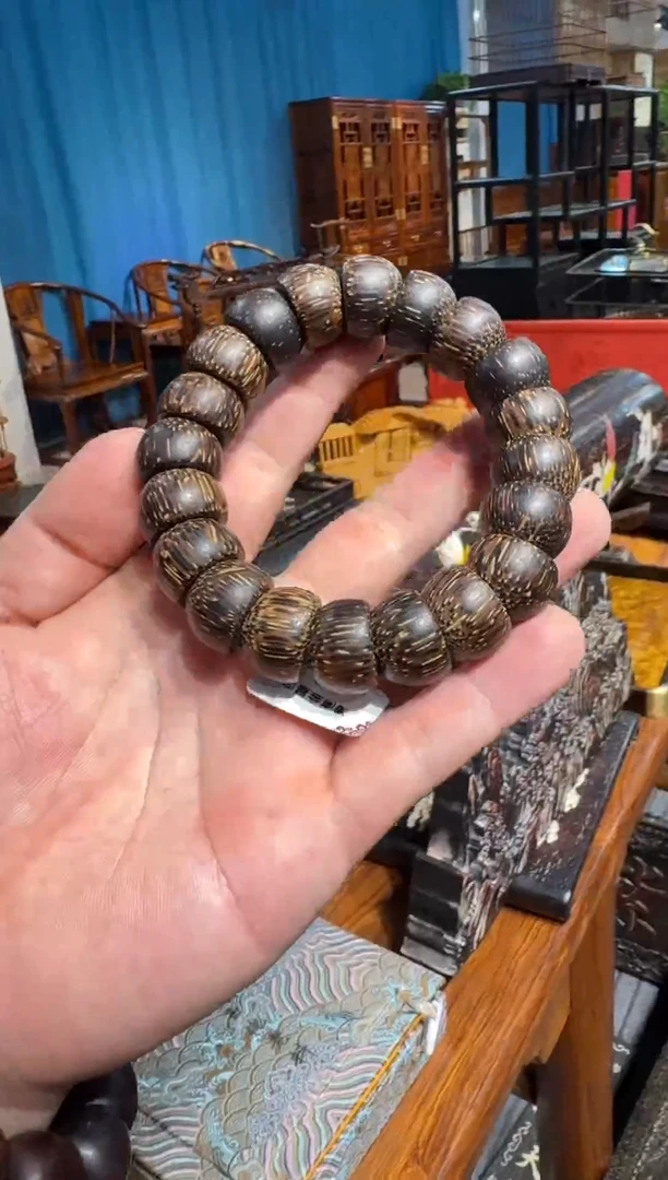 木碗珠带盒子两件套