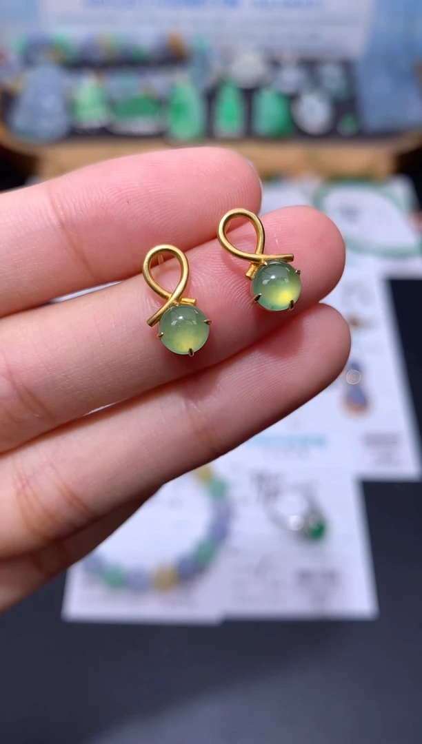 翡翠18K金镶嵌颈饰模式推广期48小时鉴赏期