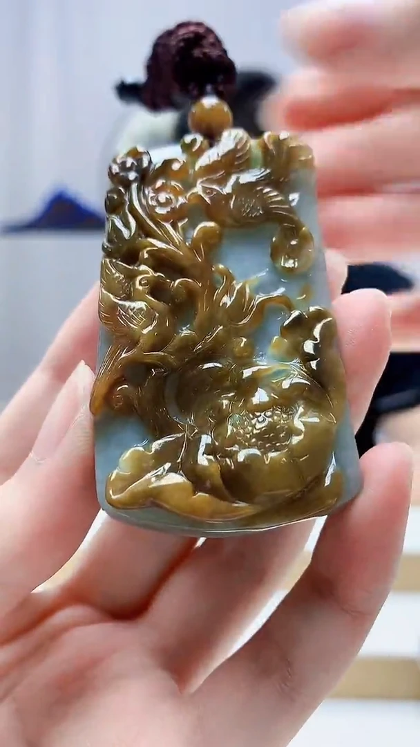 未镶嵌定制翡翠4917zm-毛货挂件26
