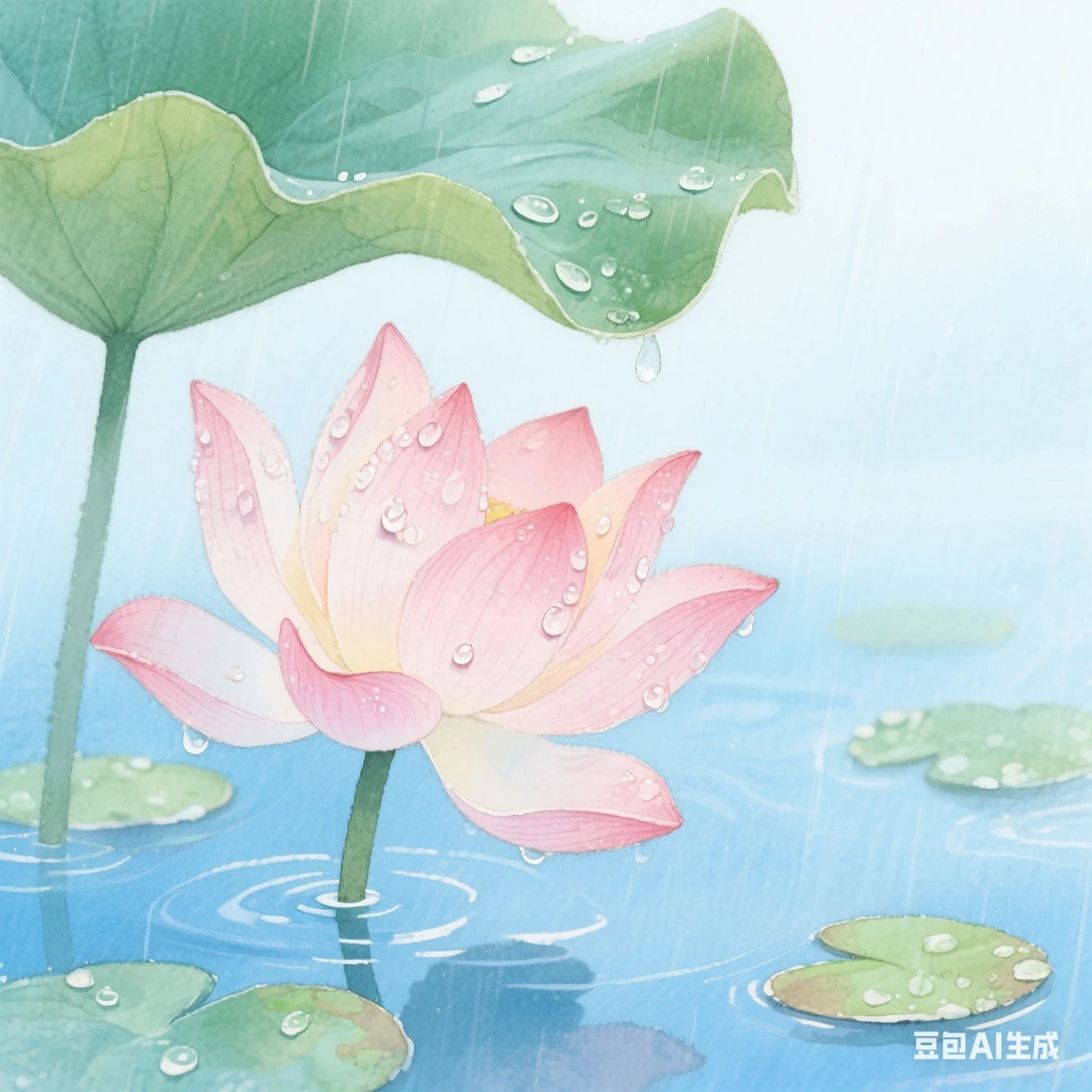 赏荷花鲜花饼装饰画适用于办公室客厅书房等多场景墙壁