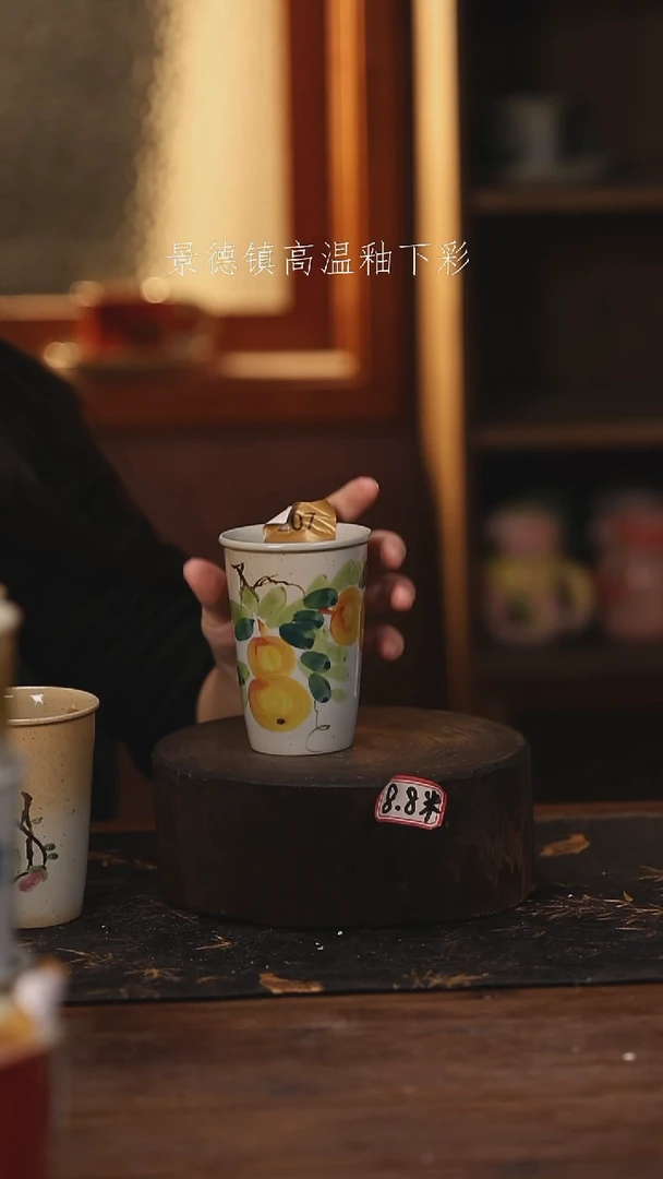 陶瓷景德镇高温釉下手绘陶瓷@L207@